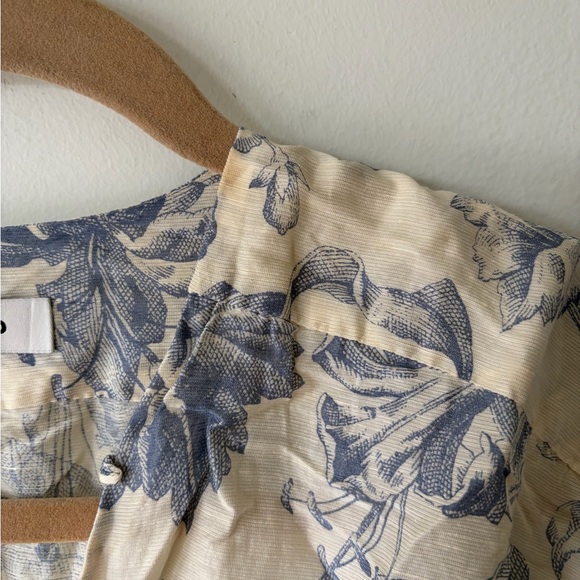 SANDRO Josella Blue Floral Dress Size 34 - Picture 7 of 8